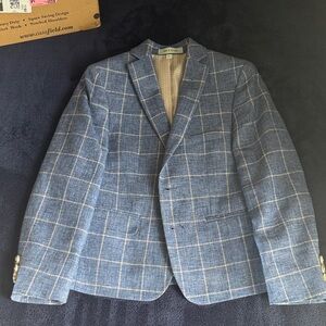 Class Club Blue Checkered Kids Blazer